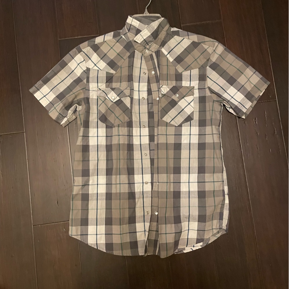 Plaid collared shirt